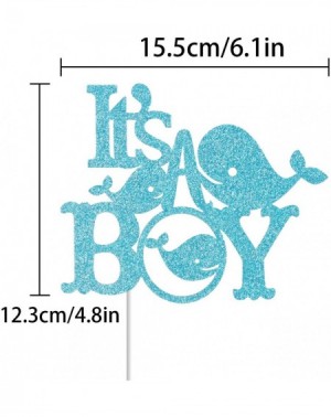Cake & Cupcake Toppers Whale It's a Boy Cake Topper- Nautical Ocean Gender Reveal Baby Shower Party Decorations-Ahoy Boy Hell...