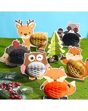 Centerpieces 7 Pieces Woodland Animals Centerpieces Honeycomb Party Supplies 3D Woodland Creature Themed Birthday Table Decor...