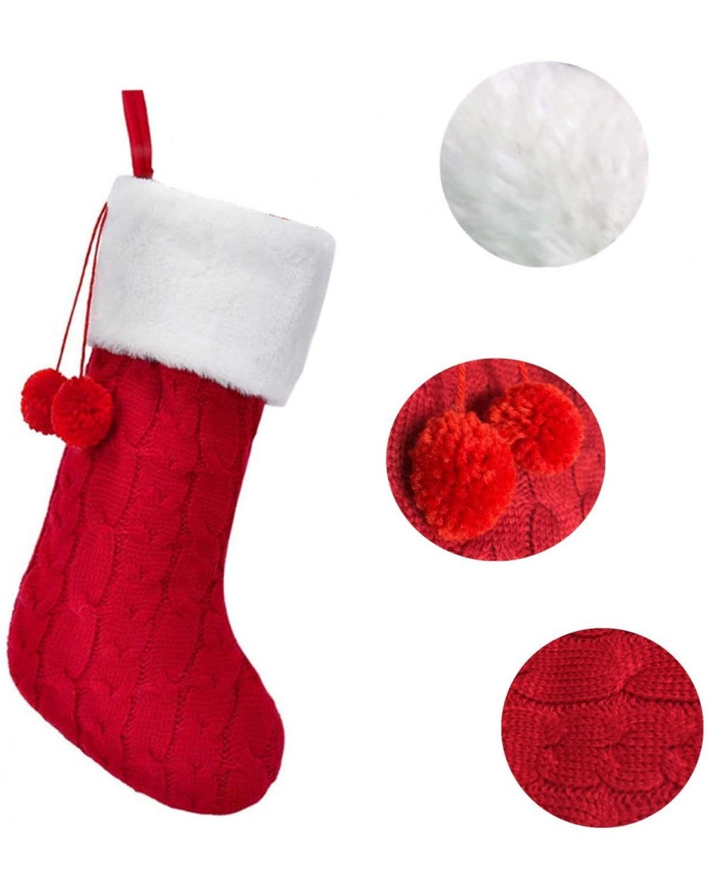 Christmas Stockings-2 Pack 15 inches Large Luxury Cable Knitted ...