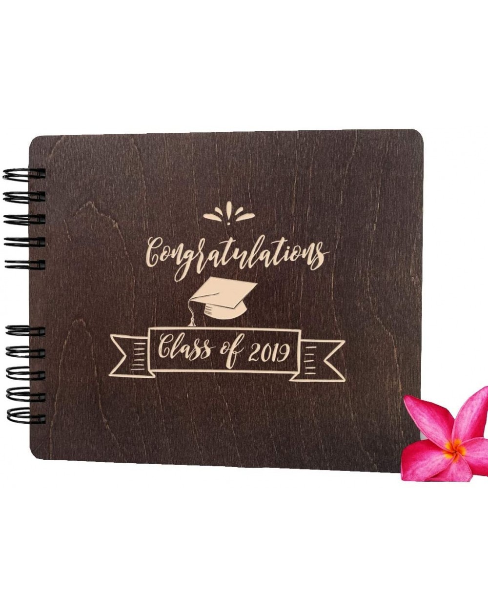 Guestbooks Graduation Wood Guest Book Made in USA Rustic Grad Gifts Photo Album Party Supplies Decorations Instant Photo Gues...