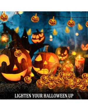 Indoor String Lights Halloween String Lights-LED Pumpkin Lights-16.4 ft20 LEDs Battery Operated String Lights for Halloween C...