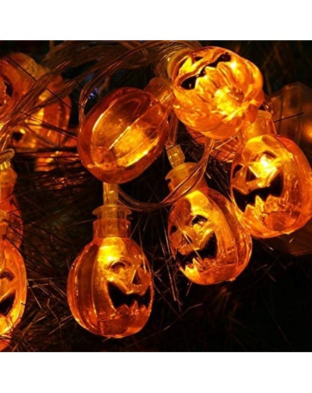 Indoor String Lights Halloween String Lights-LED Pumpkin Lights-16.4 ft20 LEDs Battery Operated String Lights for Halloween C...