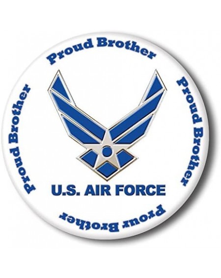 Centerpieces AIR Force Proud Brother Button (Each) - Button Brother - CK12CKC4OT5 $9.04