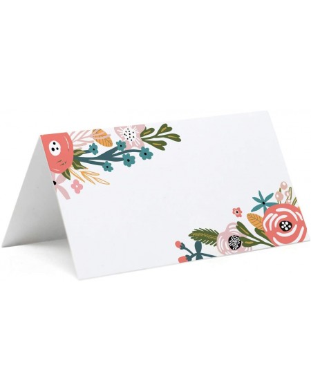 Place Cards & Place Card Holders Place Cards Floral- 50 Count - Table Tented Cards for Weddings- Seating- Party- Events - Gar...