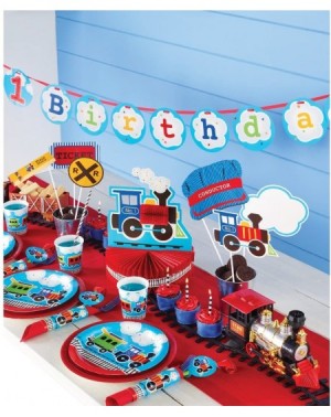 Tablecovers Border Print Plastic Tablecover- All Aboard - CK17X66T3ZD $10.18