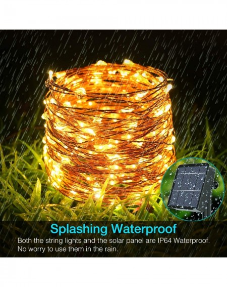 Outdoor String Lights Solar String Lights Outdoor- 79ft 240LED 8 Modes Solar Fairy Lights Outdoor Waterproof Copper Wire Sola...
