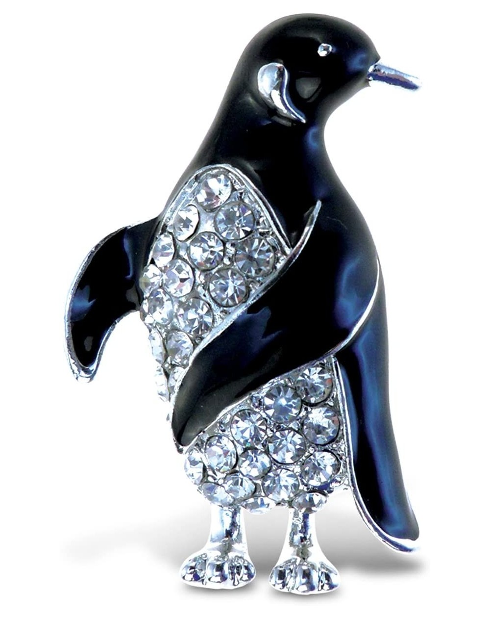 Favors CoTa Global Penguin Sparkling Refrigerator Magnet - Black & Silver Sparkling Rhinestones Crystals- Cute Sparkly Ocean ...