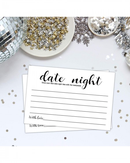 Party Games & Activities 50 Date Night Ideas Cards- Advice and Wishes Cards for Bridal Shower- Wedding- Bride and Groom- Bach...