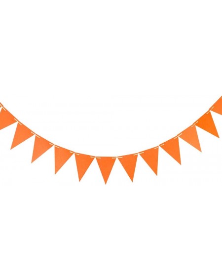 Banners & Garlands 20 Feet Orange Triangle Flag Banner for Party Decorations - 30pcs Flags - Orange - C519C25X2SH $24.28