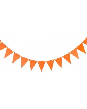 Banners & Garlands 20 Feet Orange Triangle Flag Banner for Party Decorations - 30pcs Flags - Orange - C519C25X2SH $9.00
