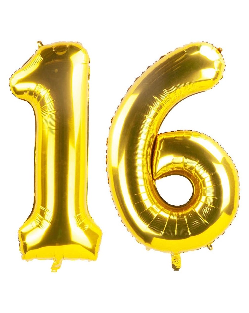 Balloons 40 Inch Gold 16th Birthday Number Balloons 16 Foil Balloon for Birthday Anniversary Party Decoration - Gold-16 - C71...