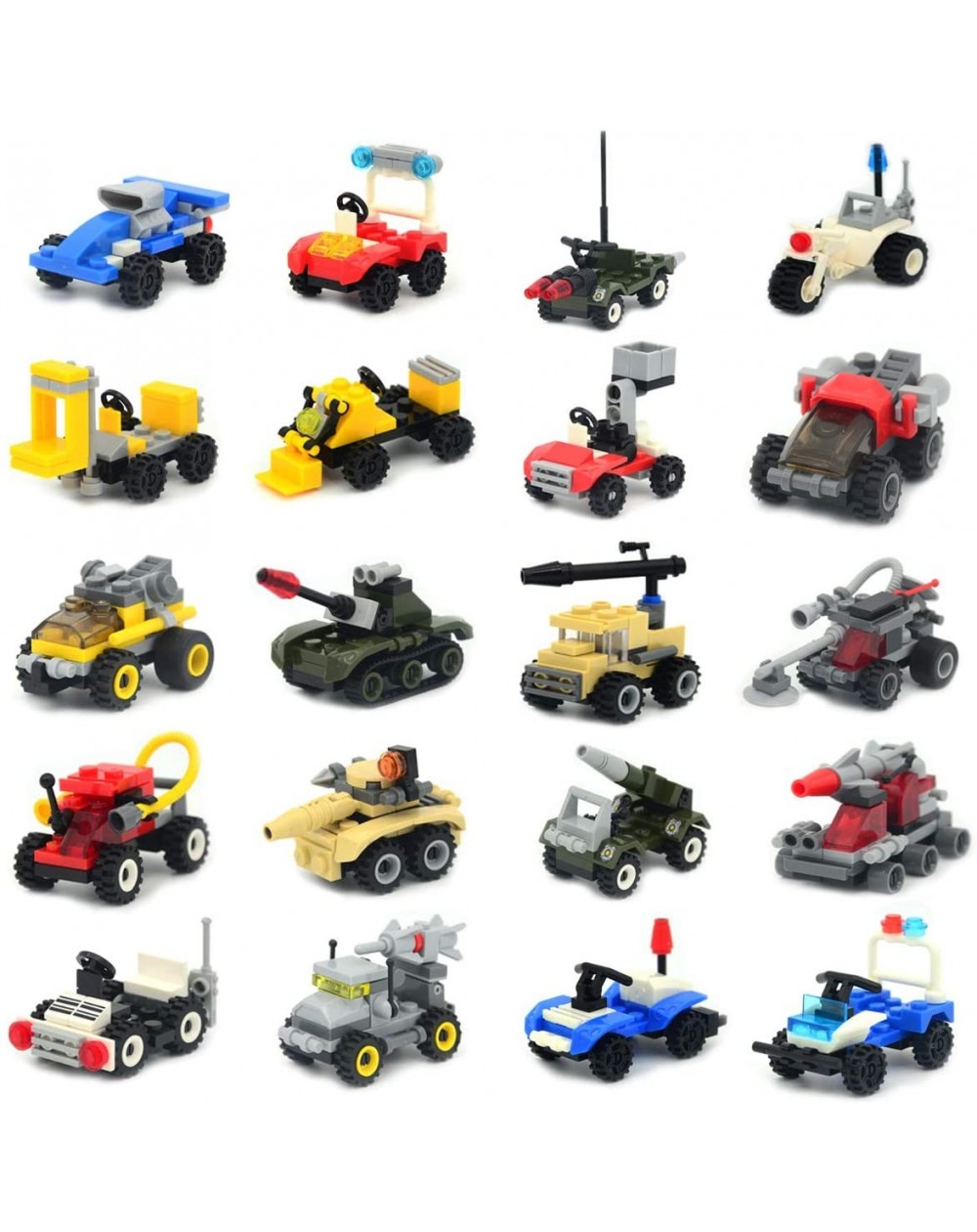Party Favors Mini Buildable Vehicles Set of 20-Building Block Car Toy for Party Supplies-Birthday Favors-Goodie Bags - CD18YO...