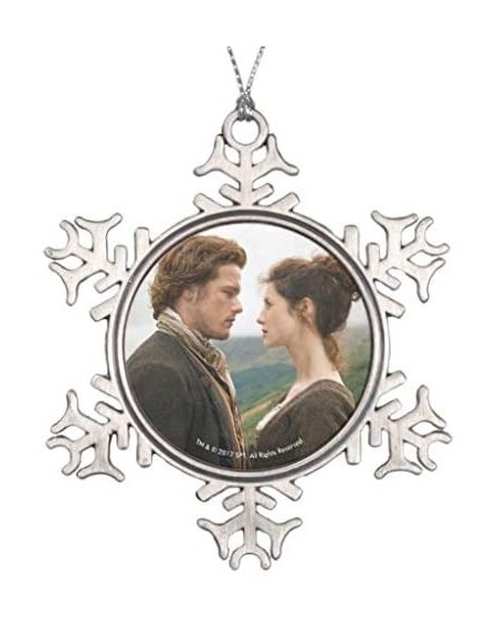 Ornaments Outlander Jamie Claire Face to Face Snowflake Pewter Christmas Snowflake Ornament - CE18Y4DAR5Q $17.12