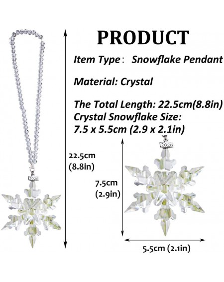 Ornaments 2020 New Crystal Snowflake Pendant Decoration Festival Charm Christmas Tree Car Ornament Decorations - CJ1974L2Z7L ...