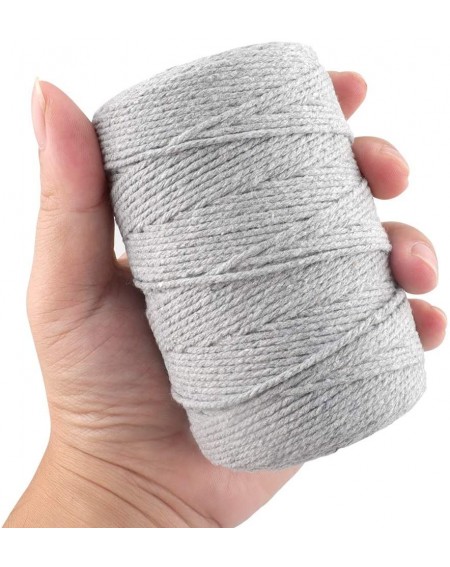 Outdoor String Lights Gray Twine String-Cotton Bakers Twine 656 Feet Cotton Cord Crafts Gift Twine String Christmas Holiday T...