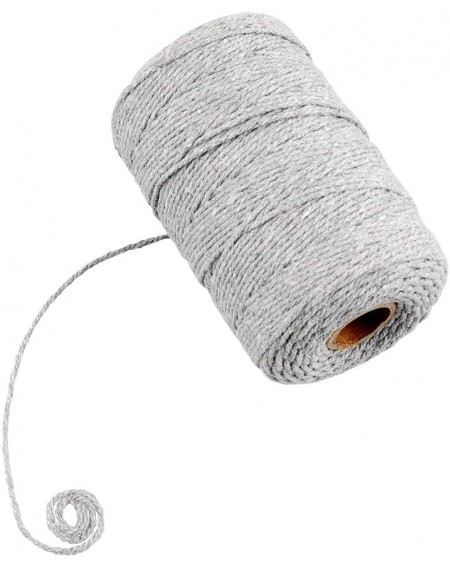 Outdoor String Lights Gray Twine String-Cotton Bakers Twine 656 Feet Cotton Cord Crafts Gift Twine String Christmas Holiday T...