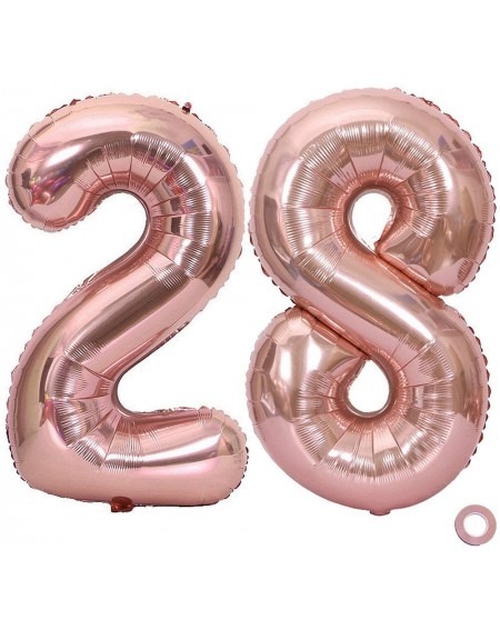 Balloons Rose Gold Number Balloons Large Foil Mylar Balloons 40 Inch Giant Jumbo Number Balloons XXL for Birthday Party Decor...