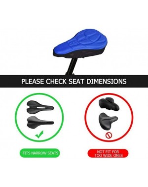 Swags 2 Pcs Bike Seat Cover- Comfortable Replacement Silicone Gel Bicycle Saddle Cushion Pad for Men & Women- Universal Soft ...