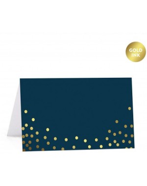 Place Cards & Place Card Holders Navy Blue with Gold Metallic Ink Wedding Party Collection- Printable Table Tent Place Cards-...