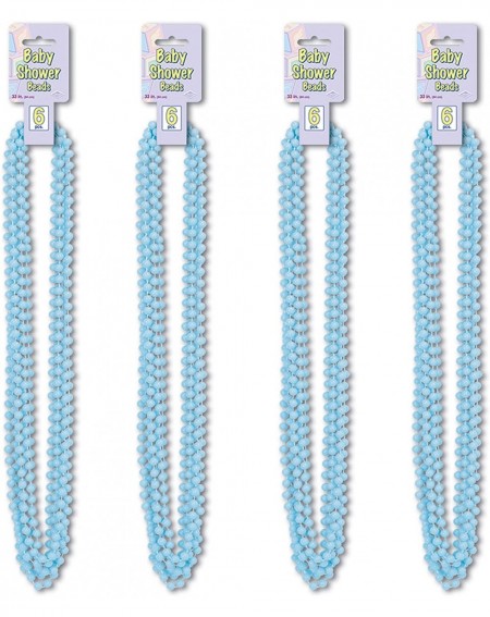 Favors 24 Piece Baby Shower Beads- 33" (Light Blue) - C61876KYW9Z $14.07