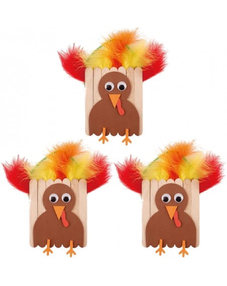 Party Favors 3pcs Thanksgiving Turkey Craft Kit DIY Turkey Thanksgiving Party Game School Activities for Kids and Adults - CM...