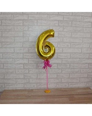 Balloons 16 Inch Gold Balloons Decor Letters A to Z Numbers 0 to 9 for Wedding Prom Birthday Party (Number 6) - Number 6 - C6...