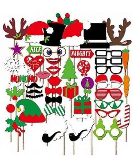 Photobooth Props Christmas Photo Booth Props- Party photo props- Christmas decorations- NO DIY Required- attached to the stic...