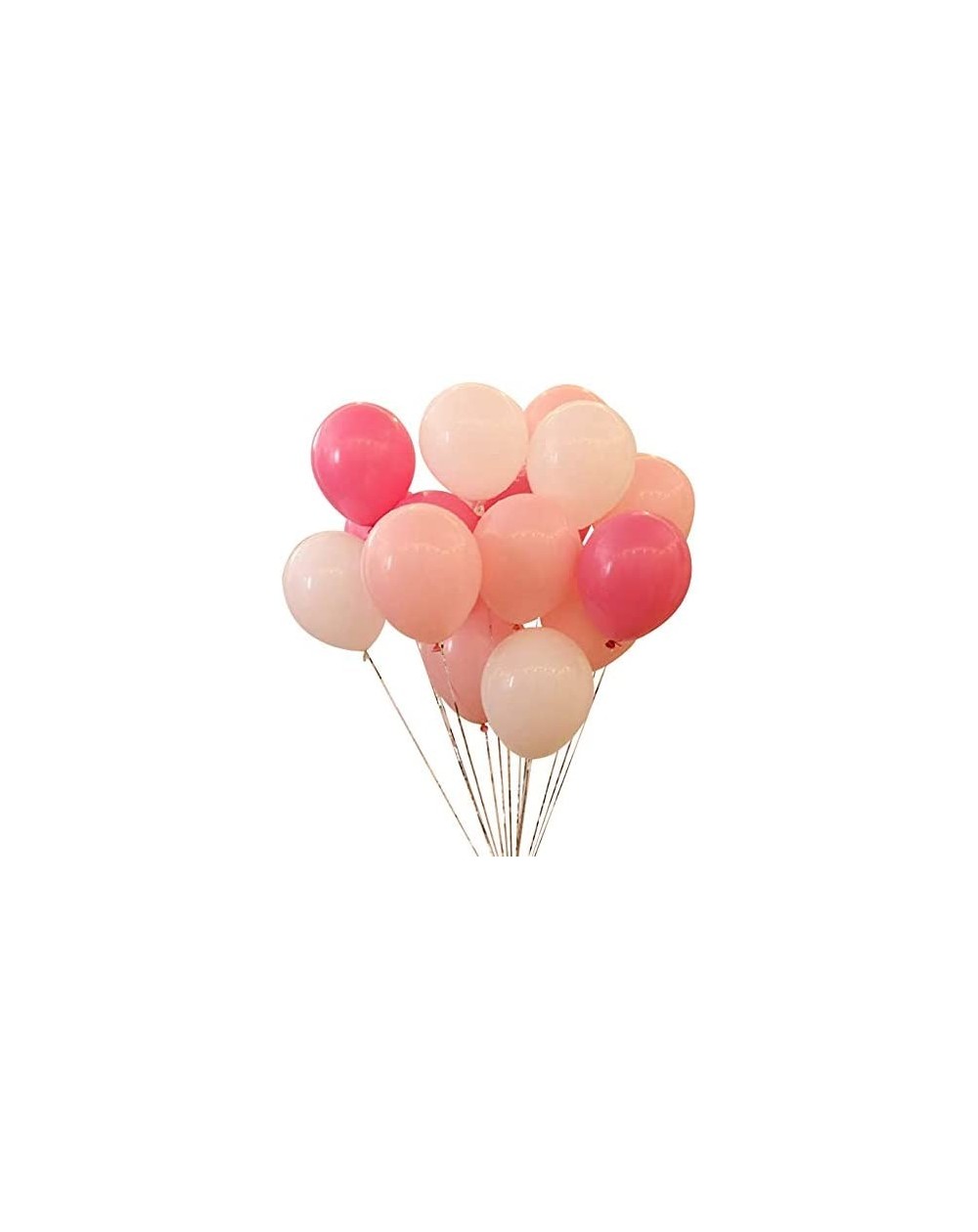 Balloons 50 pcs 12inch Pink and White Balloons- Pearl Latex Balloons (Light Pink Balloons/Dark Pink Balloons/White Balloons) ...