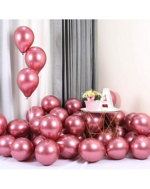 Balloons 50 pcs Chrome Metallic Balloons 5 inch Thick Latex Hot Pink Arch for Birthday Helium Balloon for Party Decorations B...