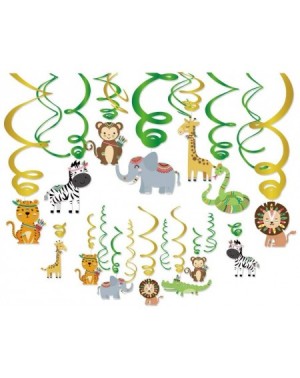 Banners & Garlands 30Ct Safari Animals Hanging Swirl Decorations-Jungle Animals Party Supplies- Wild One Birthday Themed Deco...