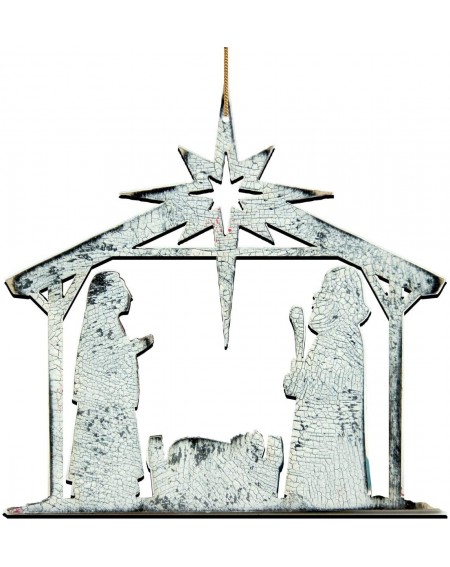 Ornaments Nativity Christmas Ornaments - Nativity Decorative Holiday Ornament (Rustic Rising Star Nativity) - Rustic Rising S...