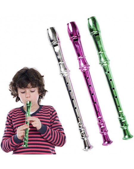 Noisemakers 13 Inch Metallic Flutes - Set of 3 - Plastic Musical Instrument for Kids - Metallic Colors - Durable Music Toys f...