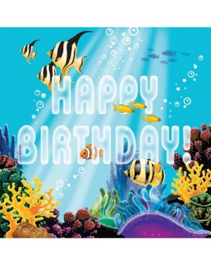 Tableware Ocean Party Happy Birthday 16 Count 3-Ply Paper Lunch Napkins - Ocean Party - CY11CXLRCT3 $10.41