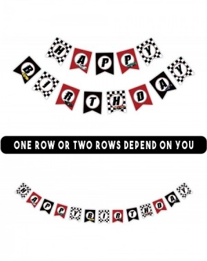 Banners Race Car Birthday Banner- Racing Bday Party Theme Decoration- Cool Car Bunting Sign for Kids - Race Car Birthday Bann...
