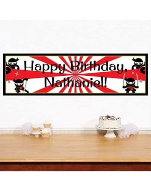 Banners Ninja Party 5 Ft. Large Personalized Banner - C912E5ZB835 $20.69