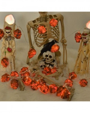 Outdoor String Lights 30LED Skeleton Skull String Lights with Remote- Halloween Lights for Outdoor & Indoor Halloween Party D...