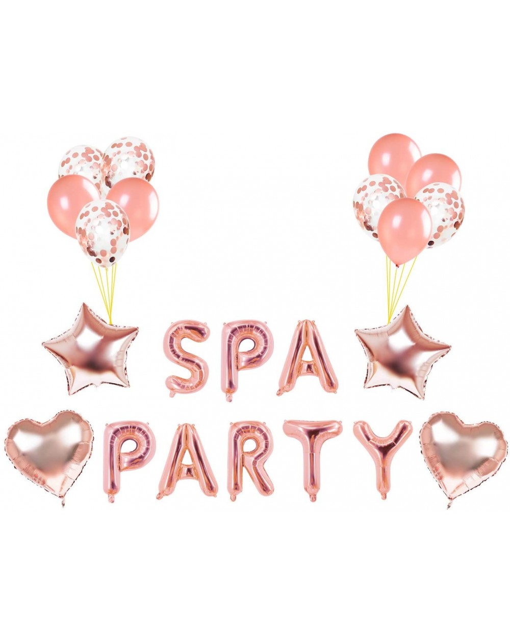 Balloons SPA Party Foil Balloon with Latex Balloons Make Up Day Girl Birthday Party Decoration - CS190OT8M7U $10.79