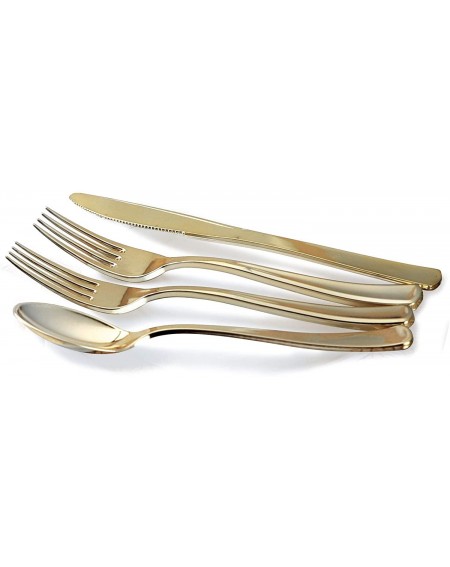 Tableware 200pcs set (25 Guests)-Vintage Wedding Party Disposable Plastic Plates & cutlery -25 x 10" + 25 x 7.5" + SilverSilv...