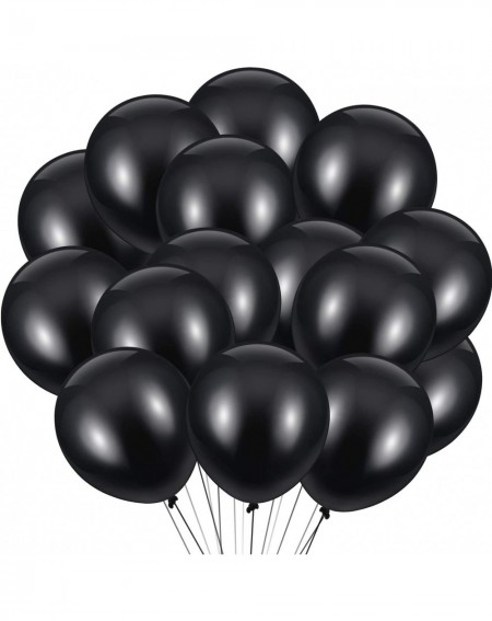 Balloons 48 Pieces Black Balloons Gifted Black Latex Balloons Thicken Latex Balloons Decorations for Wedding Halloween Birthd...
