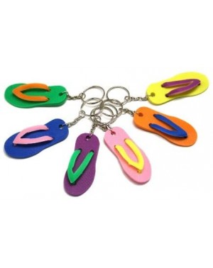 Party Favors Flip Flop Key Chain Keychains Luau Beach Party Favors - 12 Pieces - C0114N6RRJL $9.88
