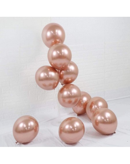 Balloons Rose Gold 40inch Number 21 Balloons- Jumbo Foil Helium Balloons with 10pcs Metallic Chrome Rose Gold Balloons for 21...