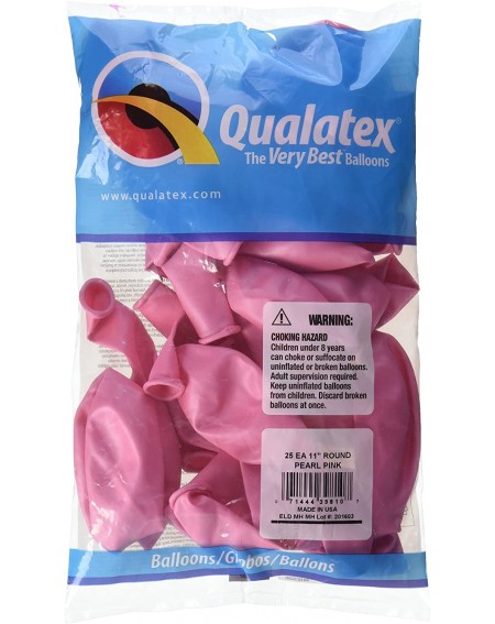 Balloons 25 Count Latex Balloon- 11"- Pearl Pink - Pearl Pink - C611C1NMXTH $11.73