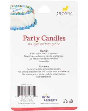Birthday Candles Multicolored Thin Birthday Candles- 4 Inches Tall - 24 Count Per Pack- 1-Pack - CI18QHY9OEI $9.17