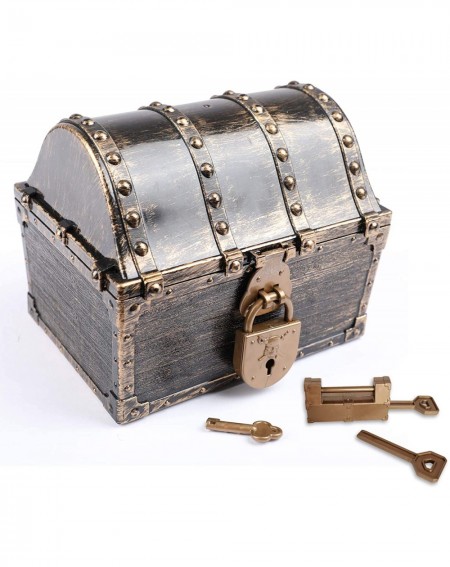 Party Favors Kids Pirate Treasure Chest with and Without Accessories.（Bronze Silver） - Bronze(chest Only) - CE19CD33XMU $30.00