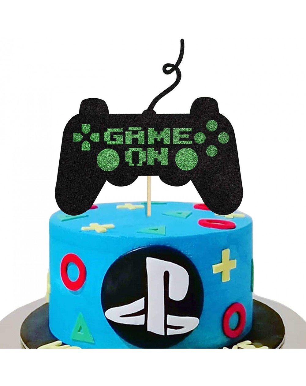 Cake & Cupcake Toppers Game On Cake Topper Game Themed Birthday Party Supplies Fortnite Video Game Cake Ddecorations for Boys...