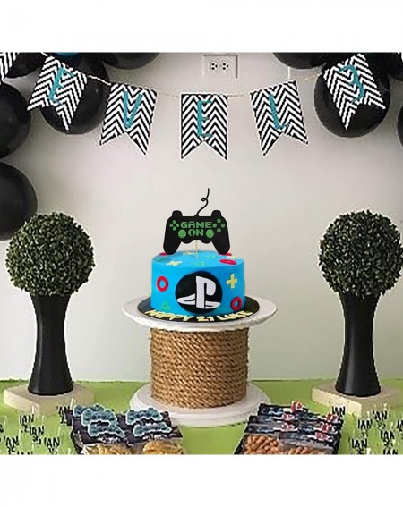 Cake & Cupcake Toppers Game On Cake Topper Game Themed Birthday Party Supplies Fortnite Video Game Cake Ddecorations for Boys...