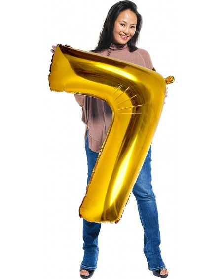 Balloons 40 Inch Gold Number 7 Balloon Large Foil Mylar Balloon for Birthday Party Wedding Anniversary Graduation Decorations...