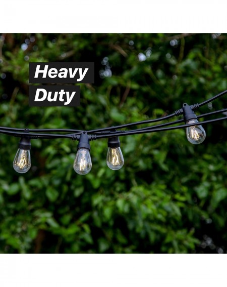 Outdoor String Lights Ambience Pro - Waterproof- Solar Powered Outdoor String Lights - 27 Ft Vintage Edison Bulbs Create Bist...