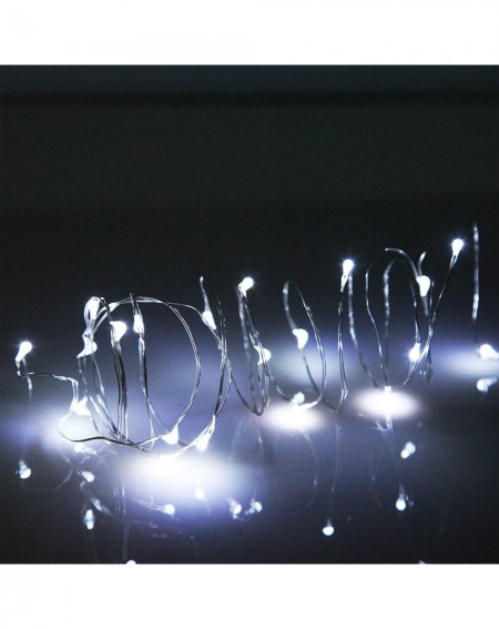 Indoor String Lights Battery Operated String Lights-12-Packs Silver Wire White String Lights Fairy Lights Battery Operated Tw...