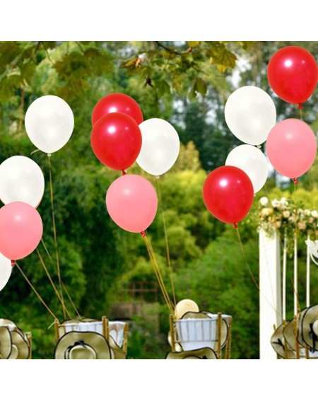 Balloons 100 Count 320 Grams Thickened Assorted Color Balloons for Baby- Birthday- Wedding- Church- 12 Inches- White- Red- Fl...